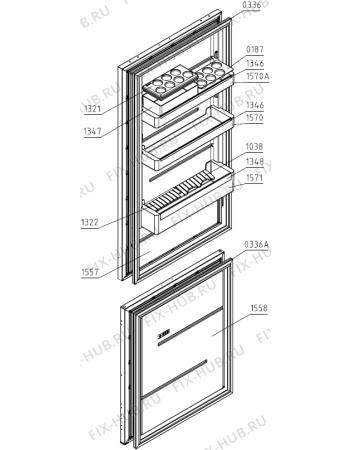 Взрыв-схема холодильника Gorenje NRKI5182A1UK (728891, HZFI2788RFF) - Схема узла 03