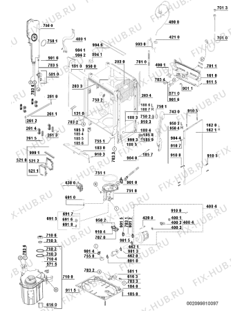 Схема №3 ADG 4550/2 WH с изображением Обшивка для электропосудомоечной машины Whirlpool 480140102197