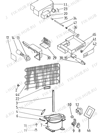 Взрыв-схема холодильника Electrolux RF632A - Схема узла C10 Cold, users manual