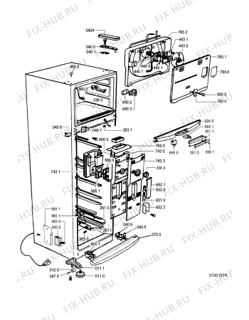 Взрыв-схема холодильника Whirlpool WBM 376 - Схема узла