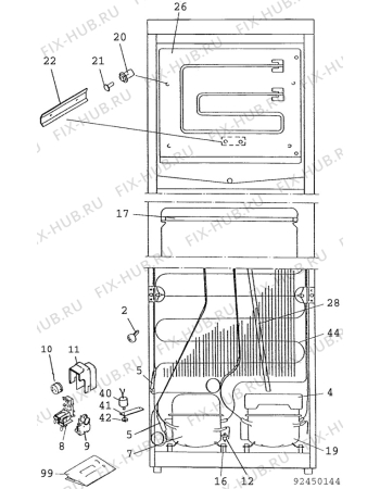 Взрыв-схема холодильника Elektra FK3430N - Схема узла C10 Cold, users manual