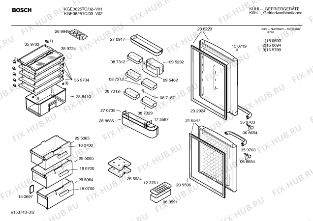 Схема №2 KGE36421TC с изображением Блок питания для холодильника Bosch 00480751