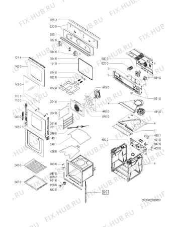 Схема №1 AKP 292/NA с изображением Дверка для плиты (духовки) Whirlpool 481245240037