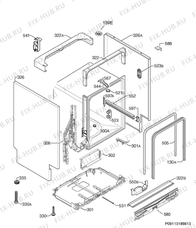 Схема №11 F77420M0P с изображением Микромодуль для посудомоечной машины Aeg 973911084004028