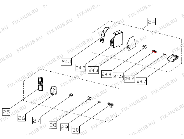 Взрыв-схема кондиционера Gorenje KAS53NF2INV (258499, ACS18ININV) - Схема узла 02