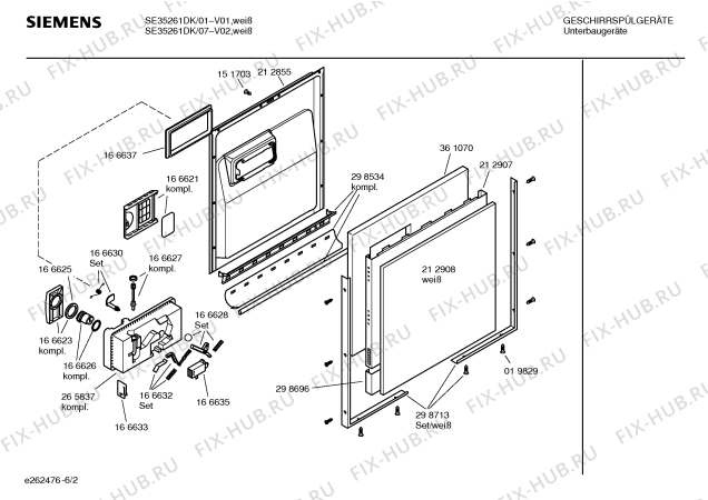 Схема №5 SL35590SK с изображением Инструкция по эксплуатации для посудомойки Siemens 00525502