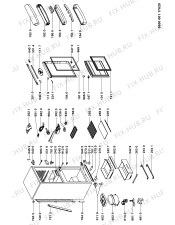 Схема №1 ARZ 952/H с изображением Микропереключатель для холодильной камеры Whirlpool 481927618335