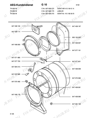 Взрыв-схема стиральной машины Blomberg TK 630-W 916 110 ::: - Схема узла Section2