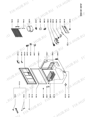 Схема №1 DF UA200 с изображением Обшивка для комплектующей Whirlpool 481245228403