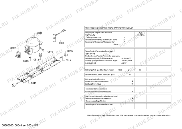 Схема №4 KD53NA01NE с изображением Контейнер для овощей для холодильника Siemens 00687012