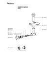 Схема №2 ME211830/350 с изображением Корпусная деталь для мясорубки Moulinex SS-1530000122