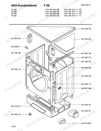 Взрыв-схема стиральной машины Blomberg TA 462-W 916 111 109 - Схема узла Section1