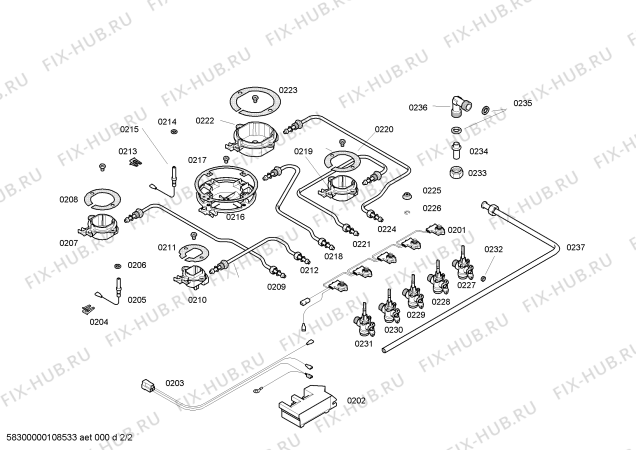 Схема №2 PHW206ENL Bosch с изображением Переключатель для плиты (духовки) Bosch 00499265