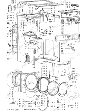 Схема №1 MAXY 12-MA с изображением Декоративная панель для стиральной машины Whirlpool 481245310681