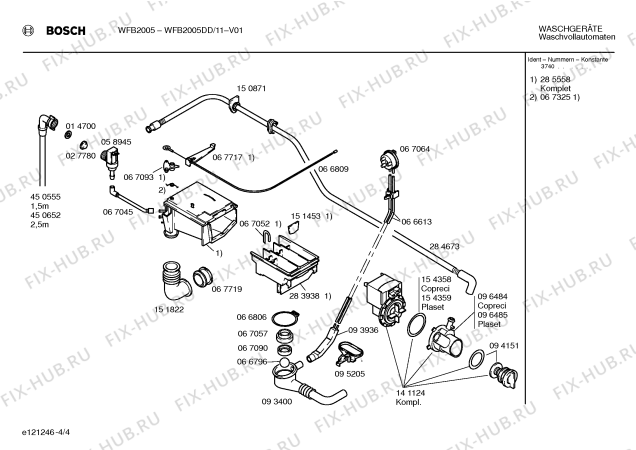 Взрыв-схема стиральной машины Bosch WFB2005DD BOSCH WFB 2005 - Схема узла 04