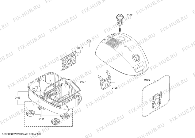 Схема №2 BGL3A330GB GL-30 с изображением Крышка для электропылесоса Bosch 11004946