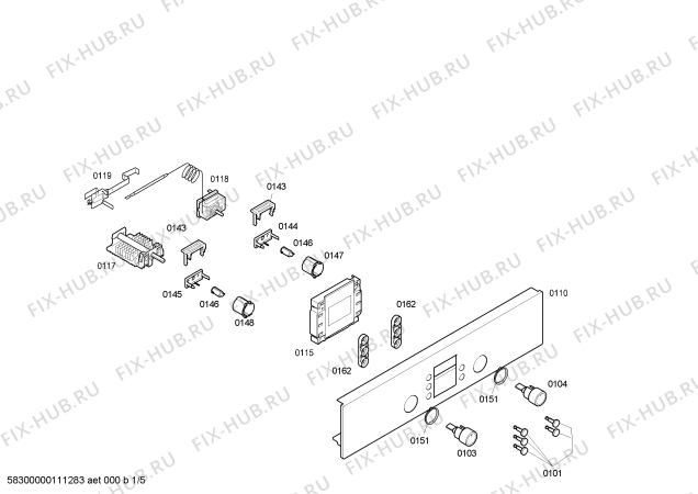 Схема №4 P1HEC38052 с изображением Кнопка для плиты (духовки) Bosch 00427760