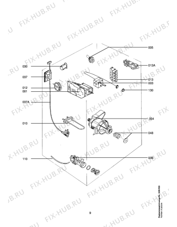 Взрыв-схема стиральной машины Aeg LAVW1028-W - Схема узла Electrical equipment