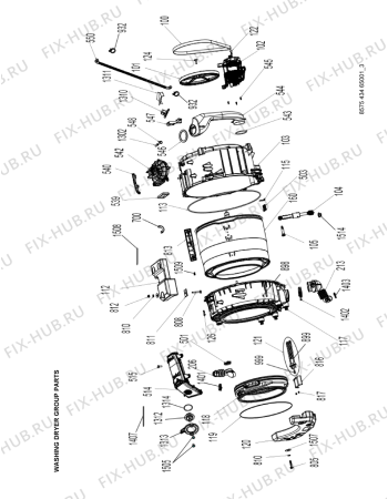 Схема №5 AWZ9614F с изображением Труба для стиралки Whirlpool 482000020665