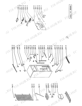 Схема №2 ARB 524/G/WP с изображением Дверца для холодильной камеры Whirlpool 481944229164