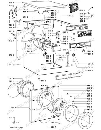 Схема №2 AWO 3760 с изображением Переключатель (таймер) для стиральной машины Whirlpool 481223958024