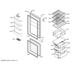 Схема №3 KGV36V00IE с изображением Дверь морозильной камеры для холодильной камеры Bosch 00477140