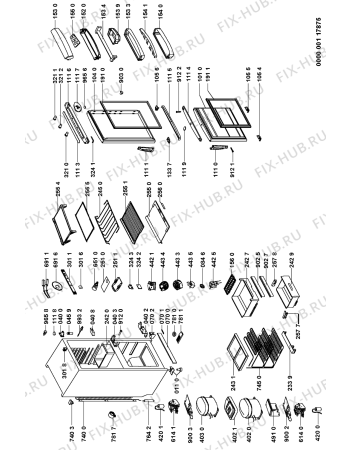 Схема №1 ARZ 560/H с изображением Элемент корпуса для холодильника Whirlpool 481246228255