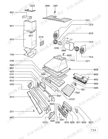 Схема №1 AKR 975/IX с изображением Воздуховод для вентиляции Whirlpool 481944268426