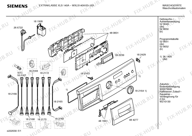 Схема №4 WXLS140A SIEMENS Extraklasse XLS140A с изображением Ручка для стиралки Siemens 00484277