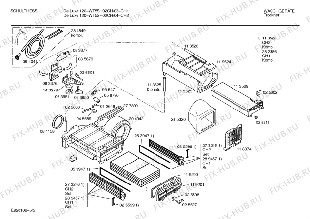 Схема №7 WT5SH03CH Schulthess De Luxe 120 с изображением Панель для сушилки Bosch 00282437