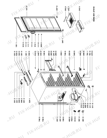 Схема №1 AFG305G (F092289) с изображением Крышечка для холодильной камеры Indesit C00342938