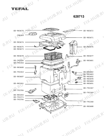 Схема №1 628725 с изображением Прокладка для электротостера Seb SS-983673