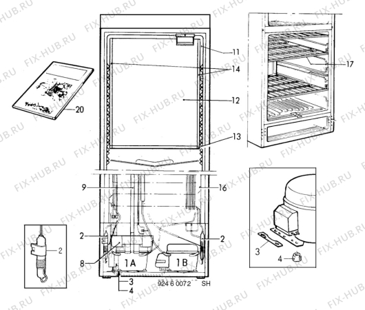 Взрыв-схема холодильника Electrolux TR1175G - Схема узла C10 Cold, users manual