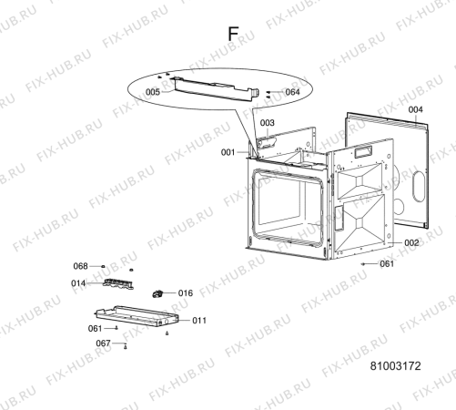 Схема №5 BTG 8563 IN с изображением Рукоятка для плиты (духовки) Whirlpool 480121102338