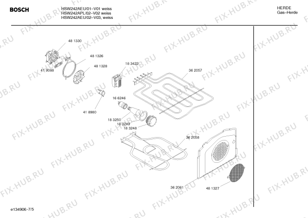 Схема №4 HSW242CPL с изображением Ручка переключателя для плиты (духовки) Bosch 00183421
