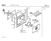 Схема №4 HBN2860GB с изображением Передняя часть корпуса для плиты (духовки) Bosch 00366714