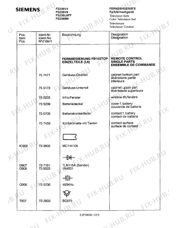 Схема №11 FS238V6 с изображением Инструкция по эксплуатации для жк-телевизора Siemens 00530914