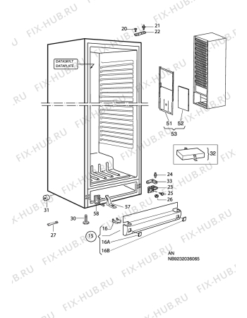 Взрыв-схема холодильника Arthurmartinelux ARE3704AC - Схема узла C10 Cabinet