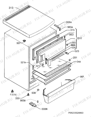 Взрыв-схема холодильника Aeg Electrolux S71448TSW0 - Схема узла Housing 001