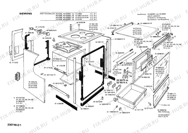 Схема №2 HB6061 с изображением Стеклянная полка для электропечи Siemens 00200262