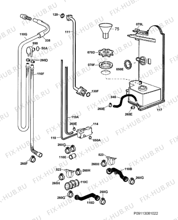 Взрыв-схема посудомоечной машины Aeg Electrolux F55200W0 - Схема узла Hydraulic System 272