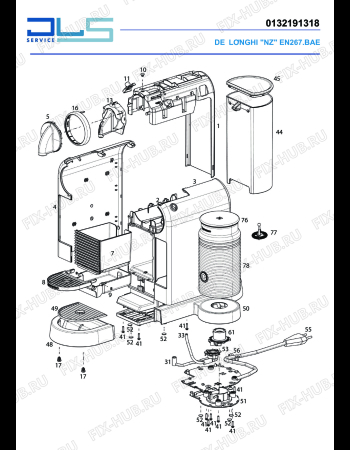 Схема №2 EN 267.WAE "CITIZ FACELIFT&MILK" с изображением Микронасадка для кофеварки (кофемашины) DELONGHI ES0085944