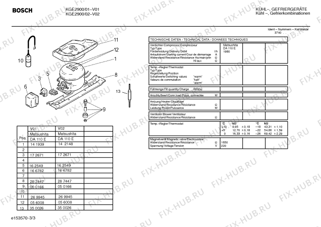 Взрыв-схема холодильника Bosch KGE2900 - Схема узла 03