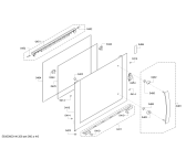 Схема №5 3HB526XI с изображением Фронтальное стекло для электропечи Bosch 00682773