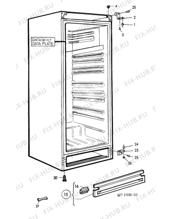 Взрыв-схема холодильника Zanussi ZF335C - Схема узла C10 Cabinet