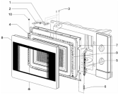 Схема №1 MIO1870EM (166659, EM18NB1) с изображением Дверца для микроволновой печи Gorenje 175310