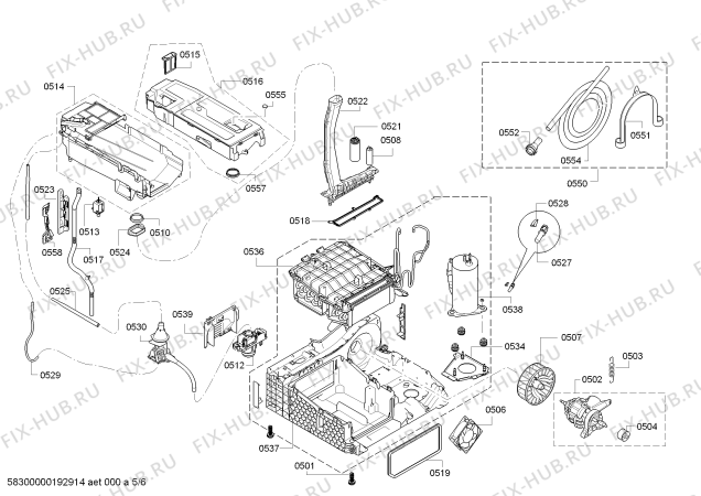 Схема №5 WT7YH709ES selfCleaning condenser с изображением Модуль управления, запрограммированный для сушильной машины Siemens 10001145