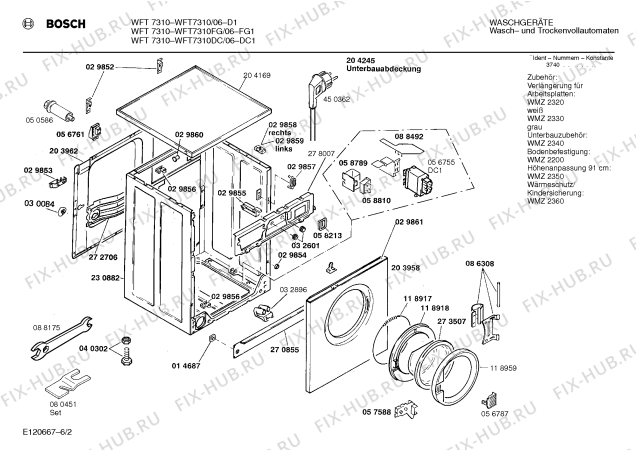 Схема №4 WFT7310DC WFT7310 с изображением Кодирующий штекер для стиралки Siemens 00032883