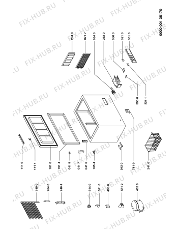 Схема №1 CFR 268 с изображением Ручка двери для холодильной камеры Whirlpool 481949878202