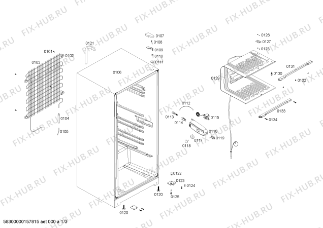 Схема №3 RA22B7R40H REF BL LASKO CA25E1 110V/60Hz с изображением Корпус для холодильной камеры Bosch 00248254